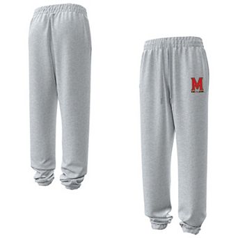 Women's Under Armour Heather Gray Maryland Terrapins Icon Fleece Puddle Pants