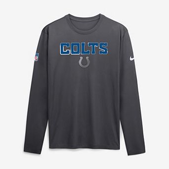Men's Nike Anthracite Indianapolis Colts 2026 Rivalries Collection Sideline Legend Long Sleeve T-Shirt
