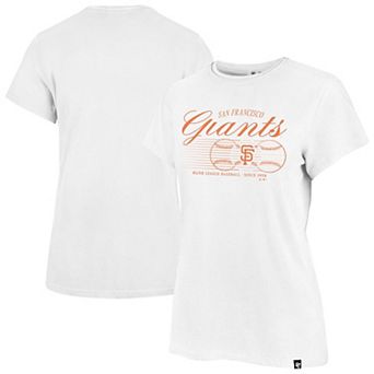Women's '47 White San Francisco Giants Speed Throw Frankie T-Shirt