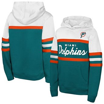 Youth Mitchell & Ness Aqua Miami Dolphins Throwback Head Coach Hoodie
