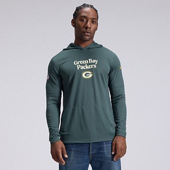 Men's Nike Green Green Bay Packers 2026 Rivalries Collection Sideline Lightweight Hooded Long Sleeve Top