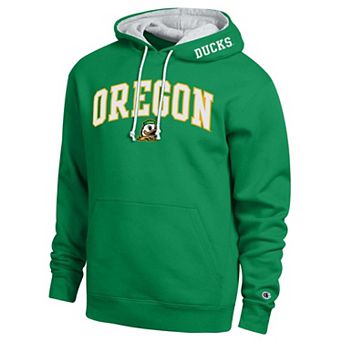 Men's Champion Green Oregon Ducks Arch Tackle Twill Hoodie