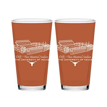 Indigo Falls Texas Longhorns Core Stadium Pint Glass 2-Pack