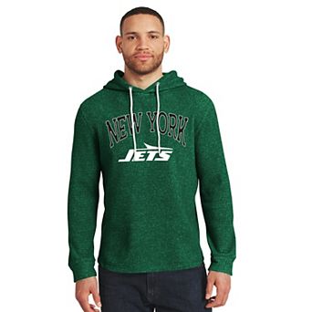 Men's Darius Rucker Collection by Fanatics Green New York Jets Waffle Knit Hooded Tri-Blend Long Sleeve T-Shirt