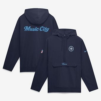 Men's Nike Navy Tennessee Titans 2026 Rivalries Collection Sideline Anorak Half-Zip Jacket