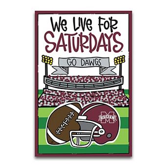 Mississippi State Bulldogs We Live For Saturdays 12" x 18" Garden Flag