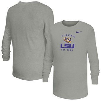 Youth Nike Gray LSU Tigers Legend Dri-FIT Long Sleeve T-Shirt