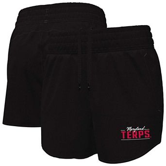 Women's Under Armour Black Maryland Terrapins Flex Woven Shorts