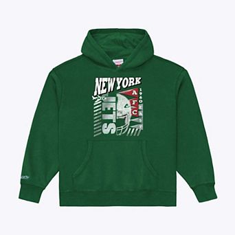 Men's Mitchell & Ness Green New York Jets Core Essentials Street Graphic Fleece Hoodie
