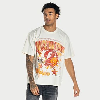 Unisex The Wild Collective Cream Tampa Bay Buccaneers Oversized Graphic Streetwear T-Shirt