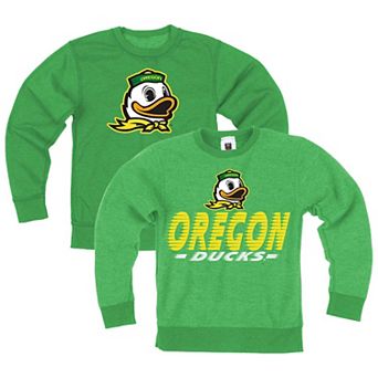 Youth Wes & Willy Green Oregon Ducks Reversible Sweatshirt