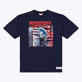 Men's Mitchell & Ness Navy Tennessee Titans Core Essentials Street Graphic Short Sleeve T-Shirt