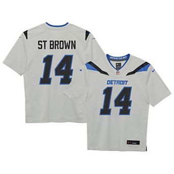 Preschool Nike Amon-Ra St. Brown Silver Detroit Lions 2026 Rivalries Collection Game Jersey