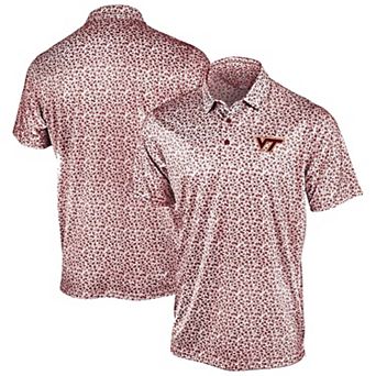 Men's Antigua Maroon Virginia Tech Hokies Flourish Polo