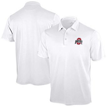 Men's Antigua White Ohio State Buckeyes Unshakeable Solid Polo