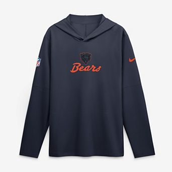Men's Nike Navy Chicago Bears 2026 Rivalries Collection Sideline Lightweight Hooded Long Sleeve Top