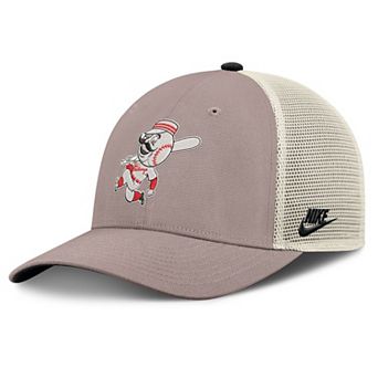 Men's Nike Khaki Cincinnati Reds Rise Adjustable Trucker Hat
