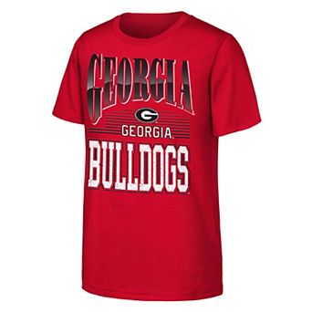Youth Outerstuff Red Georgia Bulldogs Chrome Header T-Shirt