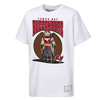 Youth Mitchell & Ness White Tampa Bay Buccaneers Mascot Mania T-Shirt