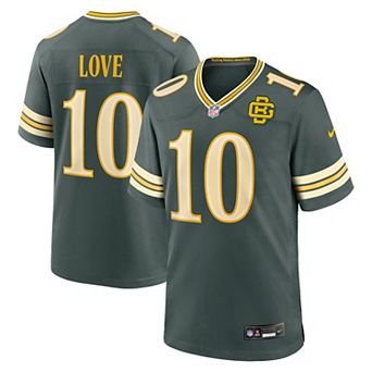 Men's Nike Jordan Love Green Green Bay Packers 2026 Rivalries Collection Game Jersey