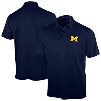 Men's Antigua Navy Michigan Wolverines Unshakeable Solid Polo