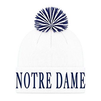 Unisex Under Armour Notre Dame Fighting Irish White Cuffed Knit Hat with Pom