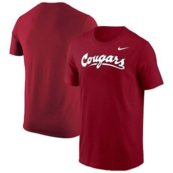 Men's Nike Crimson Washington State Cougars Core Script T-Shirt