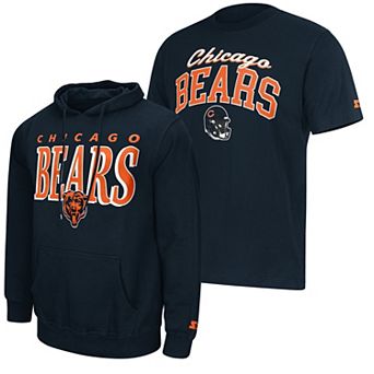 Men's Starter Navy Chicago Bears Logo T-Shirt & Hoodie Set