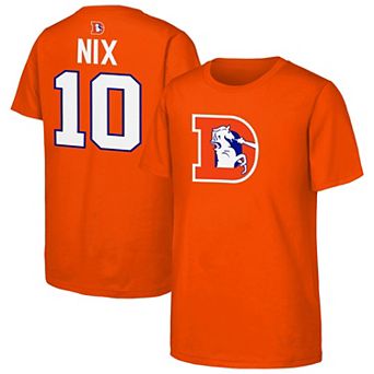 Youth Outerstuff Orange Denver Broncos Name & Number Logo Classic T-Shirt