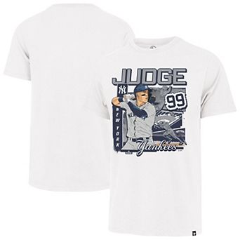 Men's '47 Aaron Judge White New York Yankees Field Mark Franklin T-Shirt