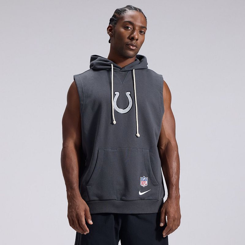 Nike Anthracite Indianapolis Colts 2026 Rivalries Collection Sideline Sleeveless Fleece Hoodie