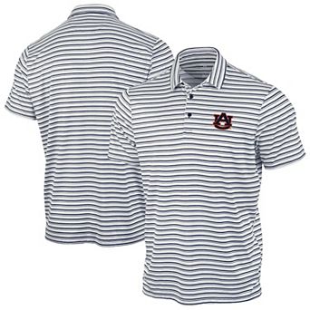 Men's Antigua Navy Auburn Tigers Space Stripe Polo