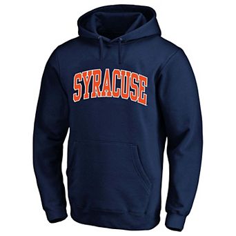 Men's Champion Navy Syracuse Orange Arch Over Tackle Twill Hoodie