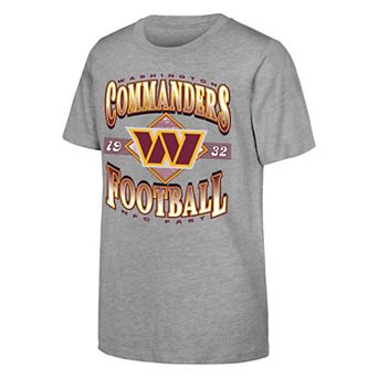 Youth Outerstuff Heather Gray Washington Commanders NFL Of Days Past T-Shirt