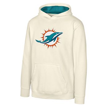 Youth Outerstuff Natural Miami Dolphins Prime Pullover Hoodie