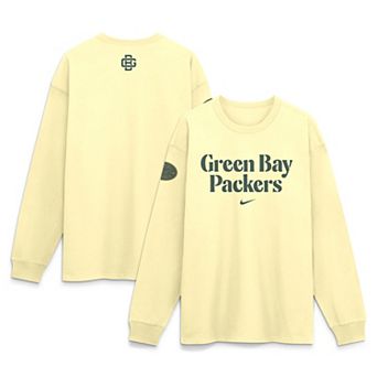 Men's Nike Cream Green Bay Packers 2026 Rivalries Collection Max90 Long Sleeve T-Shirt