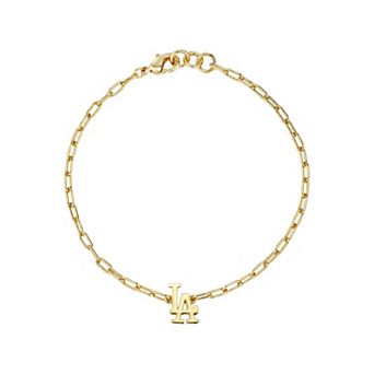 Women's by Jill Martin Gold Los Angeles Dodgers Classic Paperclip Bracelet
