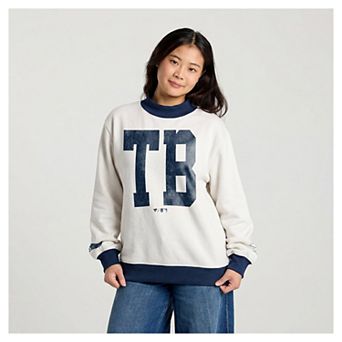 Women's Fanatics Cream Tampa Bay Rays City Abbreviation Sweatshirt