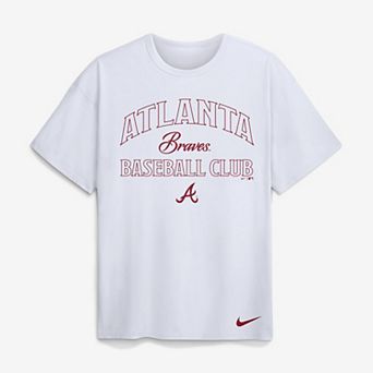 Men's Nike White Atlanta Braves Max90 Heavyweight T-Shirt