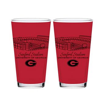 Indigo Falls Georgia Bulldogs Core Stadium Pint Glass 2-Pack