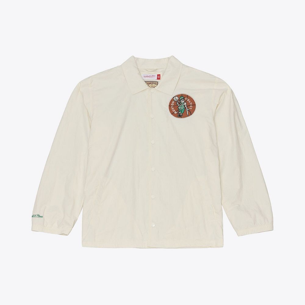 Men's Mitchell & Ness Cream Boston Celtics Retro Root Full-Snap