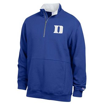 Men's Champion Royal Duke Blue Devils Fleece Quarter-Zip Pullover