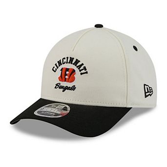 Men's New Era Cream/Black Cincinnati Bengals Arch 9FORTY A-Frame M-Crown Adjustable Hat