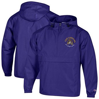 Men's Champion Purple ECU Pirates Embroidered Packable Jacket