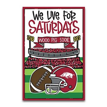 Arkansas Razorbacks We Live For Saturdays 12" x 18" Garden Flag
