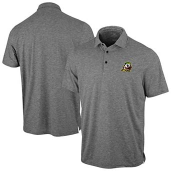 Men's Antigua Heather Black Oregon Ducks Static Polo