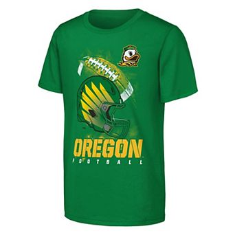 Youth Outerstuff Green Oregon Ducks For the Glory Football Helmet T-Shirt