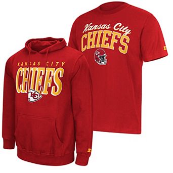 Men's Starter Red Kansas City Chiefs Logo T-Shirt & Hoodie Set
