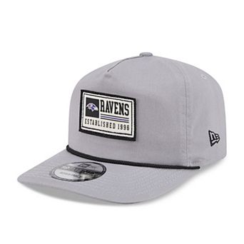 Men's New Era Gray Baltimore Ravens Patch 19TWENTY Adjustable Hat