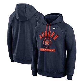 Men's Nike Navy Auburn Tigers Courtside Practice Dri-FIT Raglan Fleece Hoodie